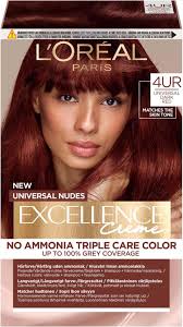 L'Oréal Paris Excellence Creme Universal Nudes Hair Color 4UR Universal  Dark Red