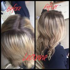 I Did A Root Stretch Here I Used 7 1 On The Regrowth Plus Half Of 7 0 And Half Of 6 0 In Colour Touch As A Half Lowlight T Root Stretch Balayage Hair Styles