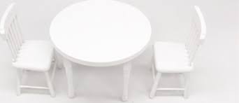 Some popular features for round kitchen & dining tables are solid wood, foot railing and unfinished wood. 1 12 Dollhouse Miniature Furniture White Color Round Dining Table Chair Set Buy On Zoodmall 1 12 Dollhouse Miniature Furniture White Color Round Dining Table Chair Set Best Prices Reviews Description