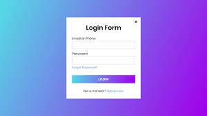 Popup Login Form Design in HTML & CSS