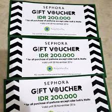 This gift card can used at any branch of. Sephora Indonesia Gift Card