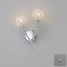 Pallas Chrome Effect Wall Light Departments Diy At B Q Wall Lights Cool Lighting Light