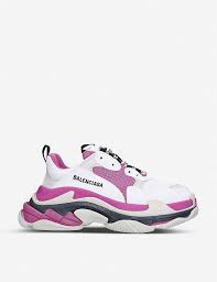 • 100% non leather sneaker. Balenciaga Triple S Leather And Mesh Trainers Selfridges Com
