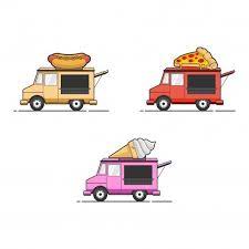Food Truck Illustration Set Food Truck Festival Food Truck Illustration