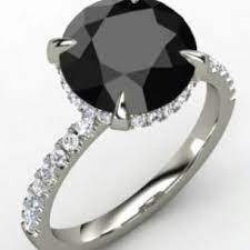 Carrie Bradshaw Engagement Ring Black Diamond Wedding Rings Black Diamond Ring Black Diamond Ring Engagement