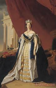 A 1859 portrait of queen victoria by franz xaver winterhalter. Franz Xaver Winterhalter Portrait Of Queen Victoria In Coronation Robes Painting Portrait Of Queen Victoria In Coronation Robes Print For Sale