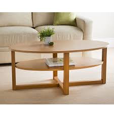 Milton Coffee Table Oak Finish Coffee Table Contemporary Oval Shaped Coffee Table W Undershel Coffee Table Living Room Coffee Table Center Table Living Room