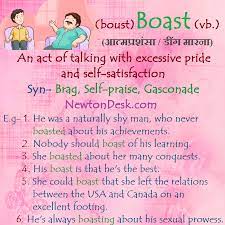 English Vocabulary Word Of The Day Is Boast English Vocabulary Words English Vocabulary Vocabulary Flash Cards