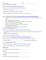 Shannan muskopf may 19, 2019. Protein Synthesis Translation Worksheet Answer Key Worksheet List