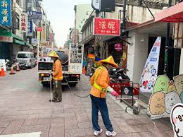 嘉义市环保局加强文化路商圈消毒 scenes street view views