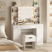Veanerwood Large Makeup Vanity Set With