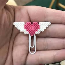 This Flying Heart Planner Clip Is Perfect For Personalizing Your Planner Or Journal Check Out Happy Heart Plantillas Hama Beads Perlas Fusibles Abalorios Hama