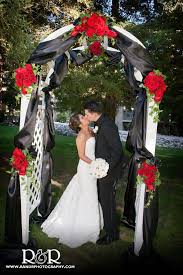 Black And White Wedding Arch Decorations R R Creative Photography Los Angeles Black Red Wedding White Wedding Arch Red And White Weddings