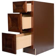 Enjoy free shipping and discounts on select orders. Everyday Cabinets 12 Inch Cherry Mahogany Brown Leo Saddle 3 Drawer Base Kitchen Cabinet Overstock 12315112