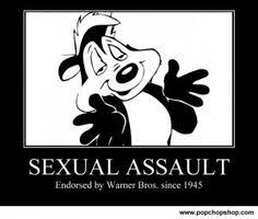He is meant as a bit or ironic humor but that is often missed by his critics. Looney Tunes Pepe Le Pew