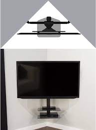Flat panel mount tv stands. Avf Zsl5502 Cornermount Corner Tv Mounting Solution With Floating Shelves