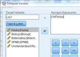 Fungsinya setara dengan log base e suatu bilangan, di mana e adalah bilangan euler. Tutorial Langkah Cara Uji Park Dengan Spss Uji Statistik