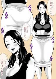 1girls black hair cleavage curvy dat ass dress female from behind  huge ass huge breasts japanese text long hair mature milf monochrome  offering original original character panties pantylines skirt
