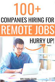 50 Immediate Hire Work From Home Jobs Near Me 2020 Remote Jobs Work From Home Jobs Working From Home