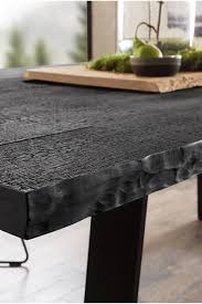Tabletop Burned Wood Charred Wood Wood Table Design Rustic Style Furniture