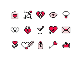 Valentines day labels and cards set, heart icons symbols, greetings cards, silhouettes, retro typography vector design elements. Valentine S Day Icons Icon Pack Icon Valentines
