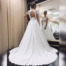 Gorgeous lace white ivory mermaid wedding dress cap sleeve v neck bridal gown. D500 Cap Sleeve Wedding Dress Lace Applique Wedding Dress Wedding Dresses Simple Chiffon Beach We On Luulla