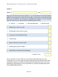 Sign, fax and printable from pc, ipad, tablet or mobile with pdffiller ✔ instructions and help about gad 7 form. Gad 7 Print Pdf Generalized Anxiety Disorder Anxiety Disorder