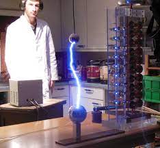 A marx generator basically consists of a very clever way of charging and discharging capacitors such that the output voltage is a multiple of the input voltage. Marx Generator Wikipedia
