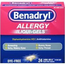 Benadryl Liqui Gels Antihistamine Allergy Medicine Dye Free 24 Ct Cvs Com Allergy Medicine Dye Free Allergies