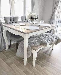 Parisian 130cm Shabby Chic Dining Table With Chairs And Benches Shabby Chic Dining Room Shabby Chic Kitchen Table Shabby Chic Dining