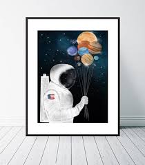 Beautiful Space Themed Art Prints For Home Decor Adventure And Pop Culture All In One Bring Your Walls To Li Solar System Art Spaceship Art Solar System Print