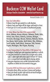 Must notify buckeye you are pregnant prior to having baby by calling or submitting a completed nop. Ccw Wallet Card 25 Pack Buckeye Firearms Association