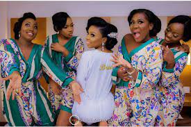 Pin By Loveweddingsng On Bride And Bridesmaids Bridal Shower Pictures Nigerian Bridal Shower Bridal Party Tee