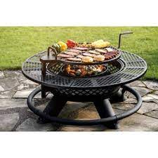 The big horn 47 wood burning ranch fire pit features a deep bowl that is great for outdoor heating on a cool night. Big Horn 47 24 In W Black Steel Wood Burning Fire Pit Lowes Com In 2021 Wood Burning Fire Pit Wood Burning Fires Fire Pit Grill
