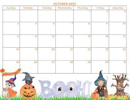 Calendar Printable October 2020 Halloween Planner Etsy In 2020 Calendar Printables Halloween Calendar October Calendar Printable