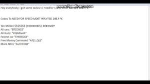 Also we have another two cheats, but we have not tested them yet. Nfsmw Cheats Pc Unlock All Cars