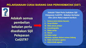 Anda harus tahu, kriteria pelepasan cukai untuk tahun 2016 tidak sama dengan tahun 2017. Pelaksanaan Cukai Barang Dan Perkhidmatan Gst Ppt Download