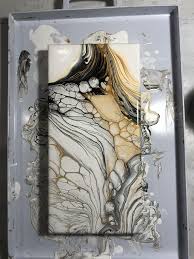 Black And White Acrylic Painting Gold Black White Pouring Acrylic Pouring Art Resin Art Painting Pouring Painting