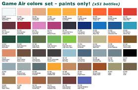 Complete Set Game Air Color Paints Only Vallejo X51 Paints