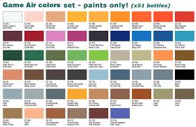 Complete Set Game Air Color Paints Only Vallejo X51 Paints