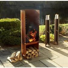 Firebird Grill Brushed Corten Steel From Wittus Fire By Design Fogones Para Patio Chimeneas Exteriores Exterior Rustico