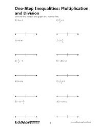 How to find the solution of an inequality algebra problem: One Step Inequalities Multiplication And Division Edboost