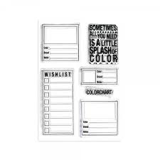 Clear Stamp Set Color Chart