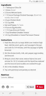 Pin By Brittney Berryman On Mmmmmm Half Chicken Egg Noodles Smoked Sausage