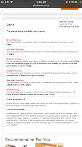 Lana Name Meaning Names With Meaning Names Baby Names