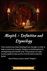 Magick Definition And Etymology Magick Etymology Believe In Magic
