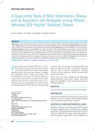 Pdf A Case Control Study Of Pelvic Inflammatory Disease And Its Association With Multiparity