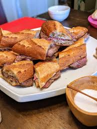 Add caramelized onions, garlic and arugula for complementary flavor and texture. Leftover Smoked Prime Rib French Dip Sandwiches Smoking