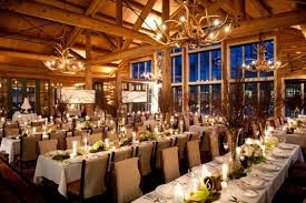 The dining room is accessible. Rustic Chic Wedding At Beano S Cabin Beaver Creek