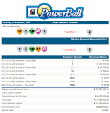 Latest Powerballresults South Africa 03 November 2015 Http Www Onlinecasinosonline Co Za Online Lottery Director Lottery Results Online Lottery Powerball